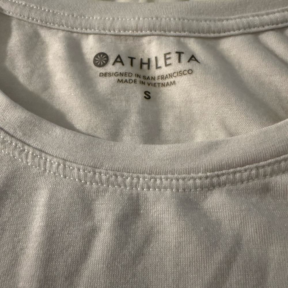 Athleta White Tank; Small